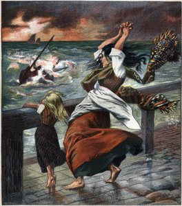 La moglie del peccatore. Incisione del 1892