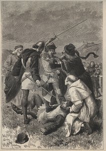La calunnia risparmia Rothsay - illustrazione del XIX secolo per il romanzo storico 