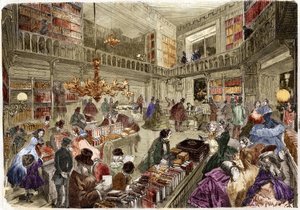 Il negozio della libreria Nouvelle, boulevard des Italiens a Parigi nel 1860 da Unknown artist