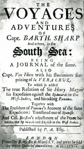 I viaggi e le avventure del Capitano Bartholomew Sharp e altri, nel Mare del Sud, c.1684 da Unknown artist