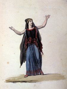 La strega Medea dopo il ciclo degli Argonauti. Disegno del XIX secolo da Unknown artist