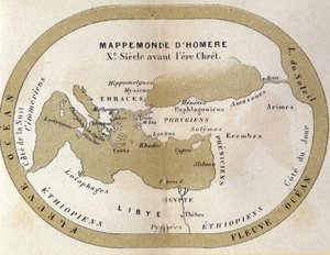 La mappa del mondo di Omero. IX secolo a.C.