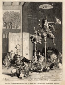 Teatro dei saltimbanchi: giocolieri, equilibristi e acrobati, tipici della regione di Edo (Tokyo)