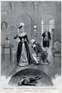 Il collier della Regina, dramma di Pierre Decourcelle e Alexandre Dumas padre, rappresentato al Teatro de la Porte-Saint-Martin, Parigi, 31 gennaio 1895 da Unknown artist