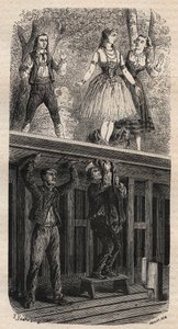 Trucchi teatrali - metamorfosi - incisione del 1875 da Unknown artist