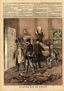 Ladri di fine secolo, una banda organizzata che si spaccia per giudice istruttore, il capo della sicurezza e i suoi agenti, irrompono con un falso mandato di perquisizione presso il Marchese di Panisse, rue Marceau, e portano via mobili, dipinti e oggetti  da Unknown artist