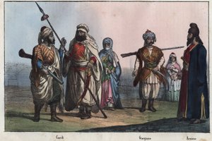 Costumi tradizionali curdi - georgiani - armeni da Unknown artist