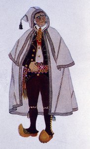 Costume tradizionale del pastore di Labassere, Bearn da Unknown artist