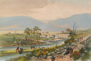 ?Ponte Traktir dopo la battaglia di Tchernaya?, 1855 da Unknown