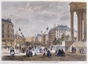 Trasformazioni di Parigi sotto il Secondo Impero, Haussmann Parigi. Inaugurazione del Boulevard Malesherbes (lavori di Haussmann) da Unknown artist