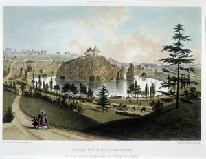 Trasformazioni di Parigi sotto il Secondo Impero, Haussmann Parigi. Il Giardino di Buttes Chaumont da Unknown artist