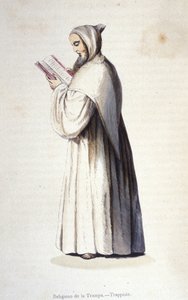 Monaco trappista, ordine di Citeaux che osserva la regola riformata della Trappa istituita nel 1664 da Rancé. Incisione del XIX secolo. da Unknown artist