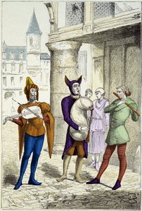 Musicisti itineranti nel XV secolo - in "Costumi di Parigi attraverso i secoli" da Unknown artist