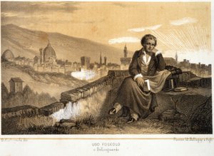 Ugo Foscolo (1778 - 1827), poeta e romanziere italiano, a Bellosgardo - in "Storia d