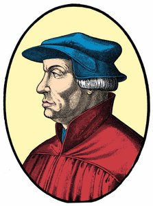 Ulrich o Huldrych Zwingli (1484-1531), riformatore religioso svizzero da Unknown artist