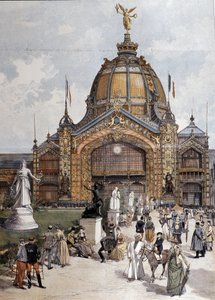 Esposizione Universale, Cupola Centrale a Parigi - incisione del 1889