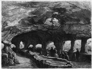 Esposizione Universale: interno del grande acquario marino. Incisione in 