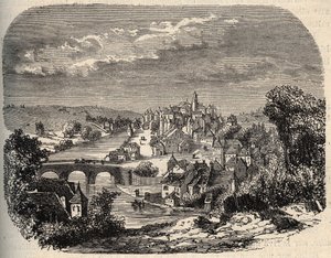 Uzerche - Correze - Francia - incisione in 