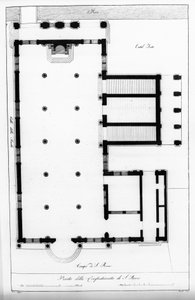 Venezia. Scuola di San Rocco, fondata nel 1478. Pianta. XIX secolo. da Unknown artist