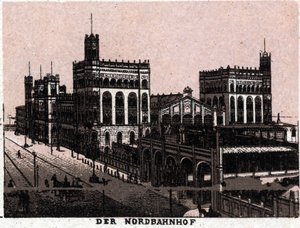 Vienna, Austria: vista della Stazione Ferroviaria del Nord a Vienna da Unknown artist