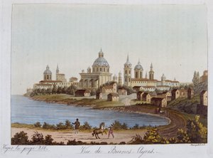 Veduta di Buenos Aires - nel vecchio e moderno costume 1819-1820 di Doctor Ferrario, ed. Milano
