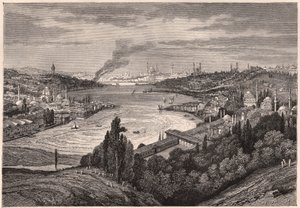 Veduta di Costantinopoli, ora Istanbul, e del Corno d