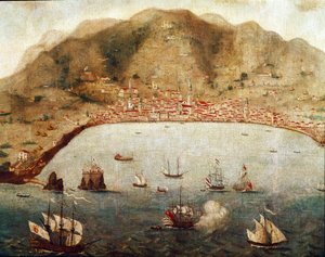 Veduta di Funchal, Isola di Madeira (dipinto) da Unknown artist