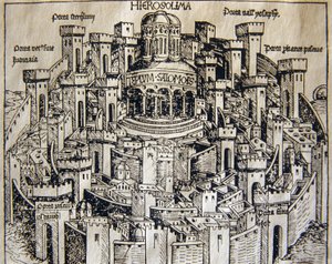 Veduta di Gerusalemme nel Medioevo da Unknown artist