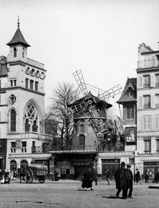 Vista di Parigi: Le Moulin Rouge, Quartiere Montmartre da Unknown artist