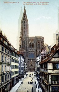 Veduta della Cattedrale di Strasburgo alla fine del XIX secolo da Unknown artist