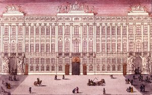 Veduta della Cancelleria Imperiale a Vienna, Austria. Incisione del 1820 da Unknown artist