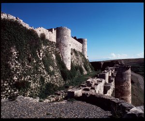 Veduta del Krak dei Cavalieri, castello crociato, c.1100 da Unknown artist