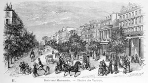 Veduta del Teatro Varietà sul Boulevard Montmartre da Unknown artist