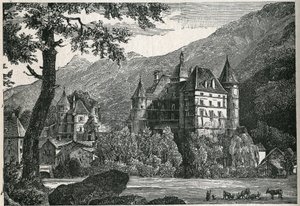 Veduta del castello di Vizille in Isère. da Unknown artist
