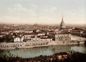 Veduta della città di Torino in Italia nel 1890