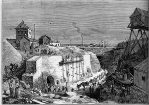 Vista del cantiere dei serbatoi d