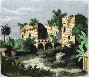 Veduta della casa "Alcazar de Colón" costruita da Cristoforo Colombo per suo figlio Diego Colombo (Diego Colon y Moniz) (1480-1526), sull