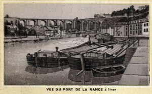 Veduta del porto de la Rance a Dinan, Côtes-d