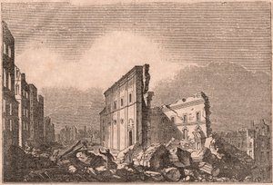 Veduta delle rovine di San Paolo, dopo il terremoto del 1755, Lisbona, Portogallo da Unknown