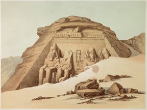 Veduta del tempio di Abu Simbel. Egitto. Illustrazione del XIX secolo. Parigi, Collège de France da Unknown artist