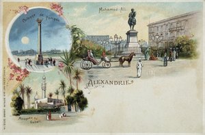 Vedute di Alessandria - cartolina, fine 19° secolo da Unknown artist