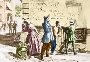 Viva Verdi: Iscrizioni entusiastiche per Giuseppe Verdi a Napoli (Regno delle Due Sicilie) sotto l