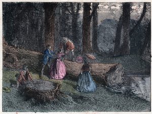 Passeggiatori cercano di calcolare l