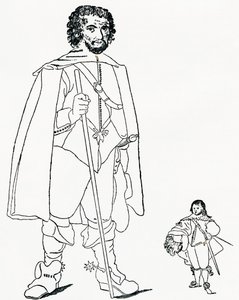Walter Parsons e Sir Jeffrey Hudson, da The Strand Magazine pubblicato nel 1894. da Unknown artist