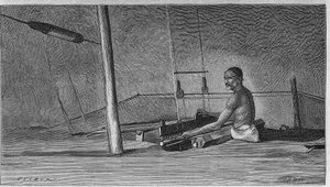 Tessitura in India: il mestiere del tessitore. da Unknown artist