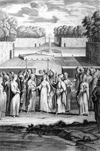 Matrimonio secondo il rito ebraico. Incisione del XIX secolo da Unknown artist