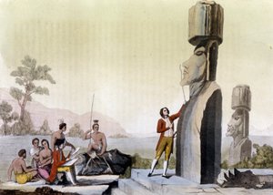 Occidentali (incluso Jean-Francois Galaup, Conte di La Perouse) da Unknown artist