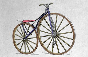 Modello di velocipede in legno. Pierre Michaux, inventò il pedale all