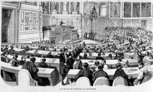 Comitato dei lavoratori al Palais du Luxembourg (Senato), rivoluzione del 1848 da Unknown artist