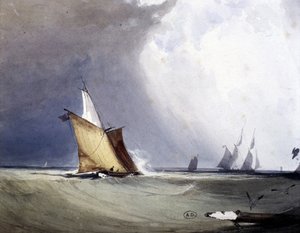 Yacht in mare, fine XIX secolo
